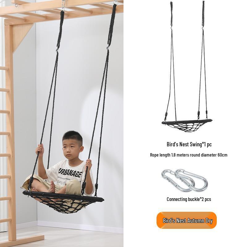 Outdoor Kids' Rope Ladder Swing for Sensory Integration and Climbing Activities