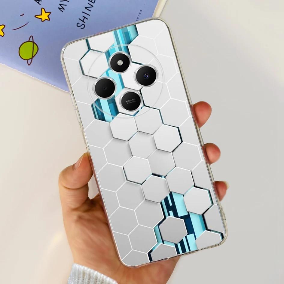 For Xiaomi Poco C75 Case 2024 New Stylish Flower Soft Transparent Silicone Phone Cover For Xiaomi Poco C75 4G C 75 PocoC75 Coque
