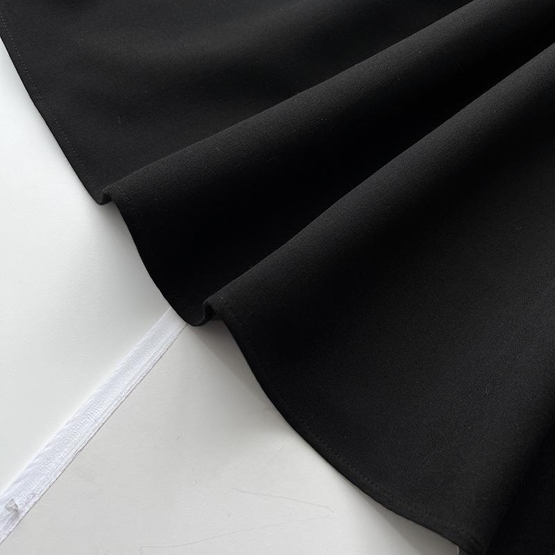 2024 Autumn/Winter Low Waist Black Slim Silhouette Tutu Skirt for Women