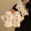 Velvet Plush Gloves Fluffy Mitten Gloves New Winter Gloves  for Women