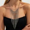 Lightweight Iron Chain Layering Fringe Woven Necklace Vintage Charm Handmade For Occasion Fashion Statement Jewelry