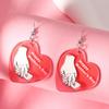 Mother's Day Heart Design Acrylic Letter Earrings