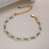 925 Sterling Silver Natural Pearl Green Chalcedony Colored Treasure Bracelet Women'S Fashion Versatile Handmade Beaded Xiaohongshu