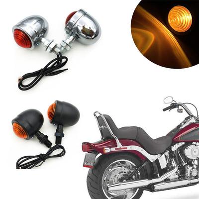 2 peças piscas de motocicleta da velha escola âmbar mini bala led piscas luzes de freio luzes de direção indicadores de piscas