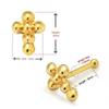 KODY PIERCING Piercing Jewellery 9K Gold Cross Ball End Nose Pin - Quality Piercing