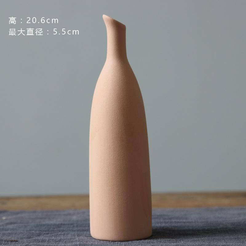 Unglazed Ceramic Vase Nordic Minimalist, Creative DIY Pottery for Home Decor, White Bisque Flower Holder Photo Prop