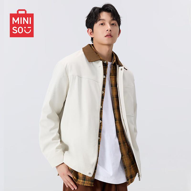 MINISO Men's Color-Block Lapel Detroit Jacket