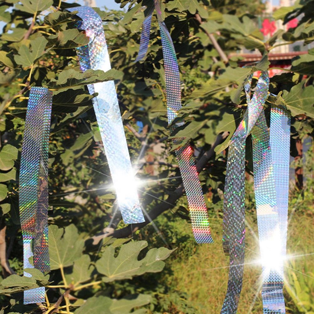 Bird Scare Tape Anti Bird Tape Reflective Double Side Bird Scare Tape Keep Birds Away Deterrent Scare Tape Thickening