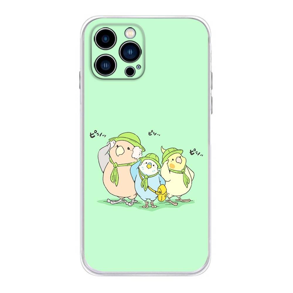

Parrot Birds Cockatiel Phone Case For iPhone 17,16,15,14,13,12,11, Plus,Pro,Max,XR,XS,Plus,E,Mini Transparent Soft Cover iPhone11