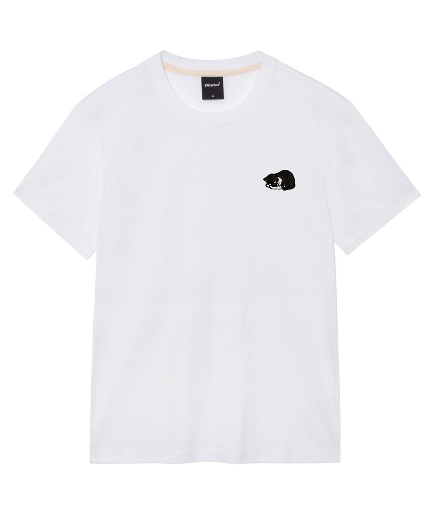 OKSTAR Sleepy Kamnyang Embroidered Short Sleeve T-Shirt (D Type)