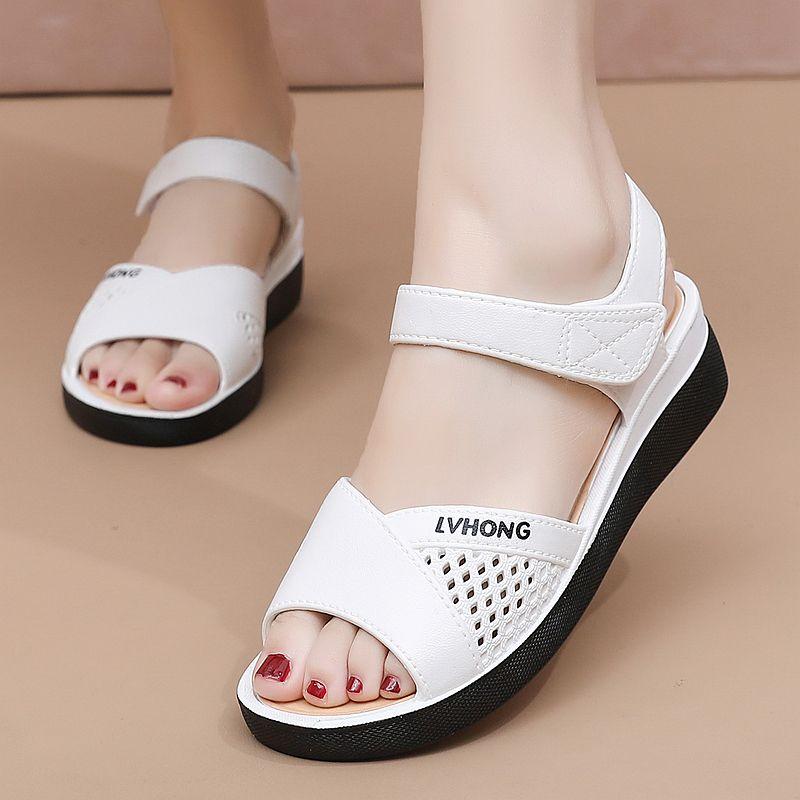 New Slope Heel Comfortable Sandals for Women Mom's Summer Fashion Non Slip Sandals