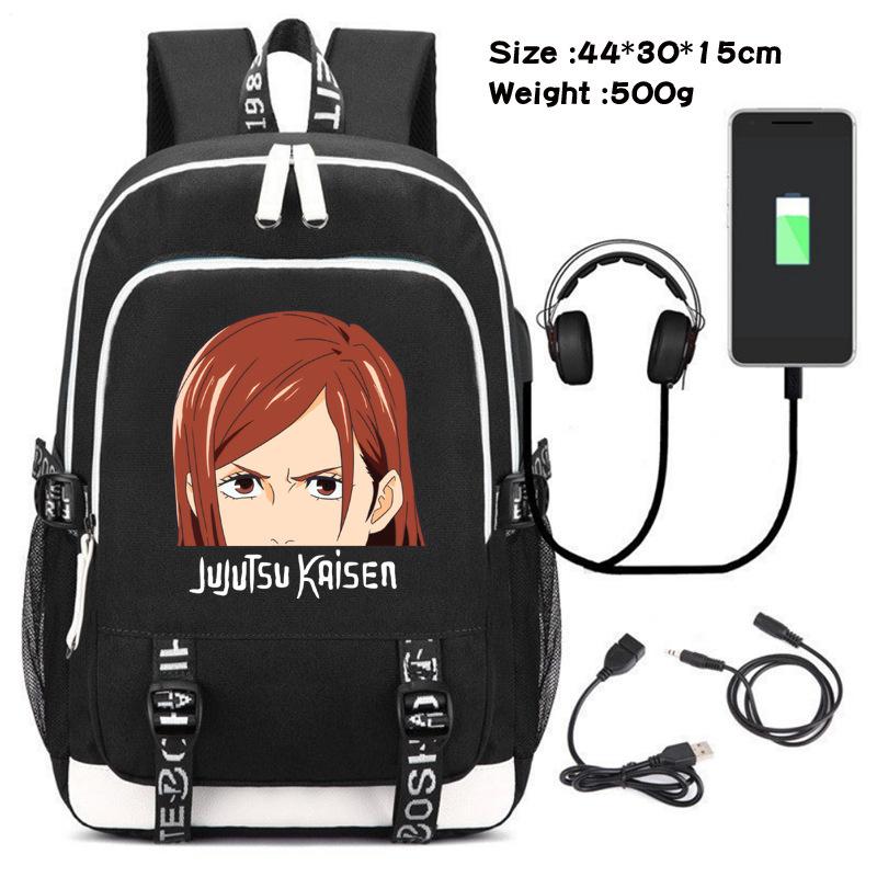 Spell Retreat Peripher bedruckter Rucksack USB-Lade-Rucksack Studenten-Schultasche Outdoor-Computertasche Reisetasche