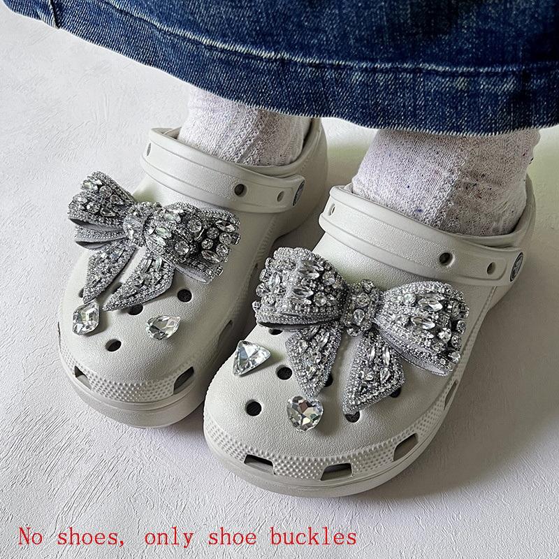 1 Set Faux Diy Accessories Elegant Bow Shoes Decor Suitable For Hole Shoes And Sandals Holidays Party Gifts