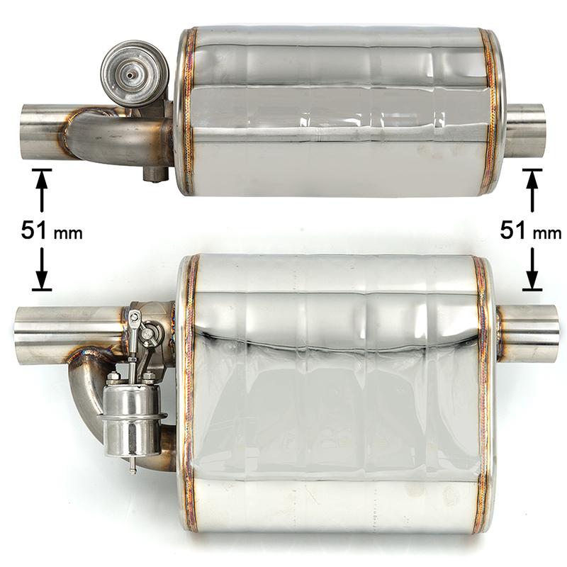 2/2.36/2.5/2.75/3 Inch Car Vacuum Exhaust Sounds Valve Muffler With Double Remote Controller Left and Right Air Pump
