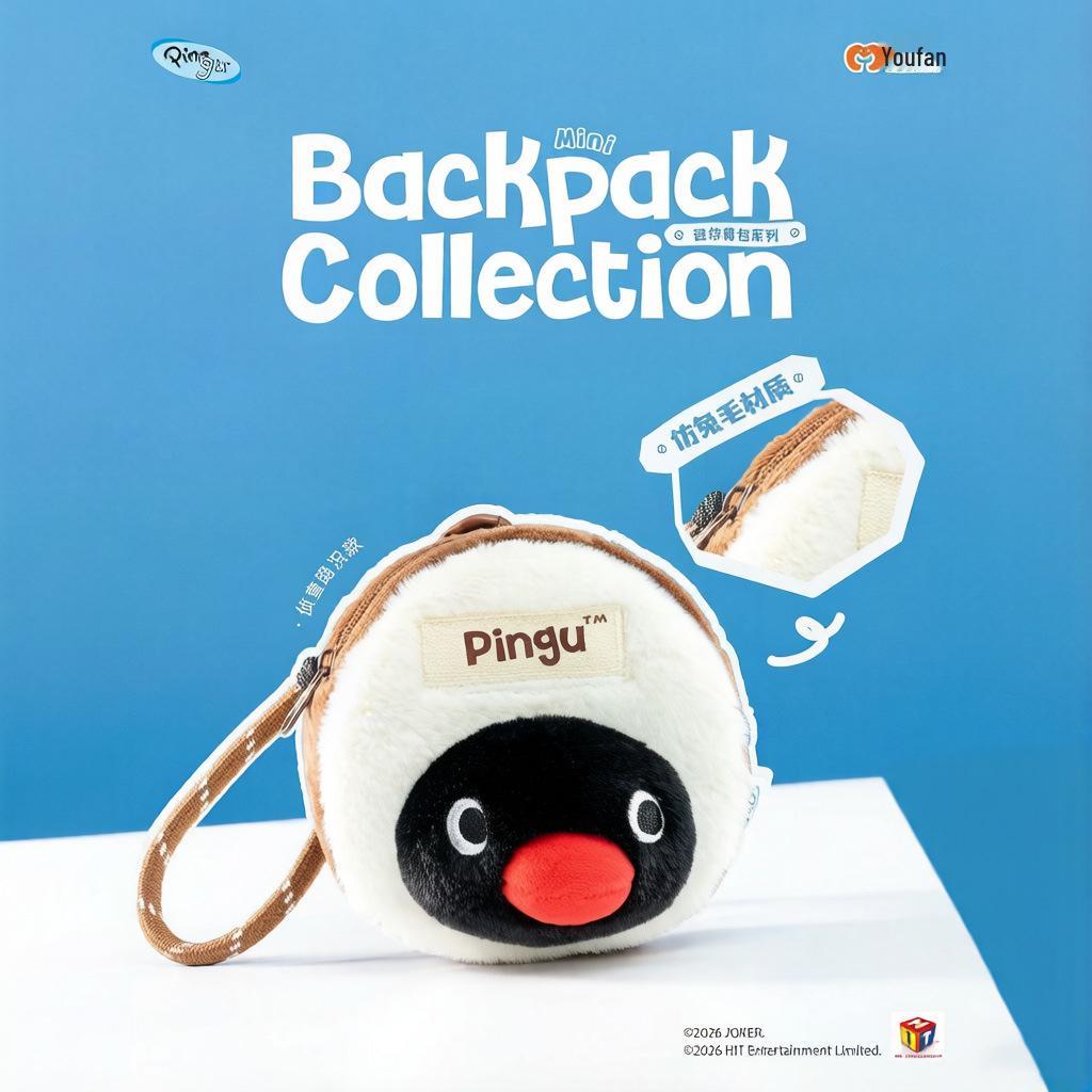 Portachiavi Peluche Pinguino Originale Bambola Ornamento per Zaini