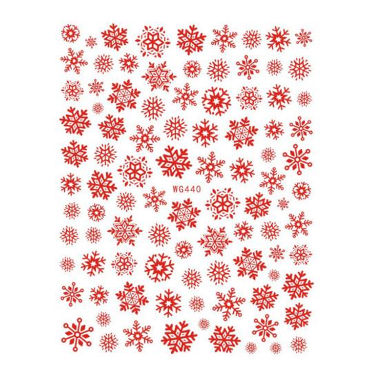 1/2Pcs Colorful Snowflake Nail Art Sticker Self-adhesive DIY Home Salon Winter Christmas Snowflake Women Fake Nail Decoration Decal