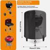 Barbeque Grill Cover Waterproof BBQ Grill Dust Cover Round Oven Protector Heavy Duty Black Fabric For Outside Patio Beach