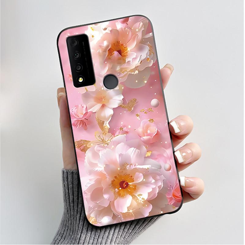 Case For TCL 30V 5G T781S Fundas TCL 30 XL T701DL Capa Soft Silicone Black Shell TCL 30 XE 5G Cover Cute Printing Pattern Casing