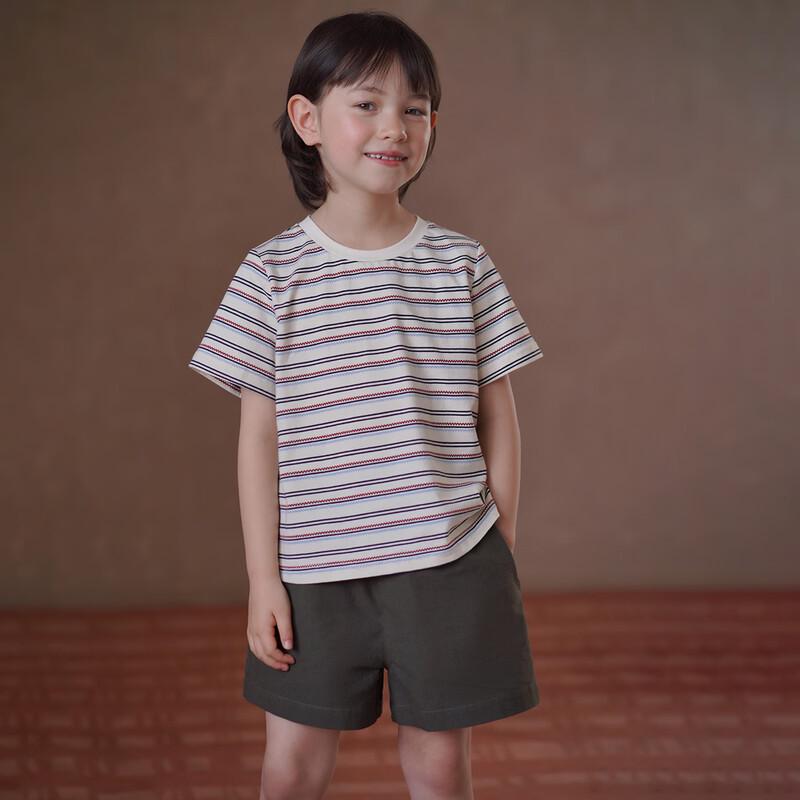 Hacikis Kids Striped Cotton T-Shirt