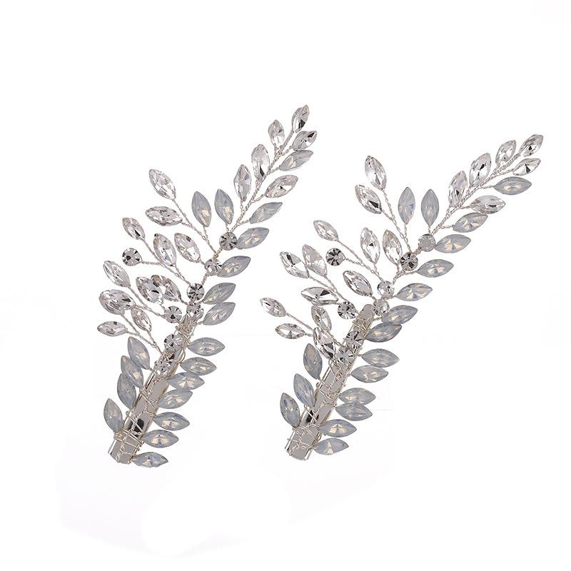 

Аксессуары для волос в виде листьев, креативная женская мода, новый ободок в виде листьев, популярный свадебный головной убор серебряный