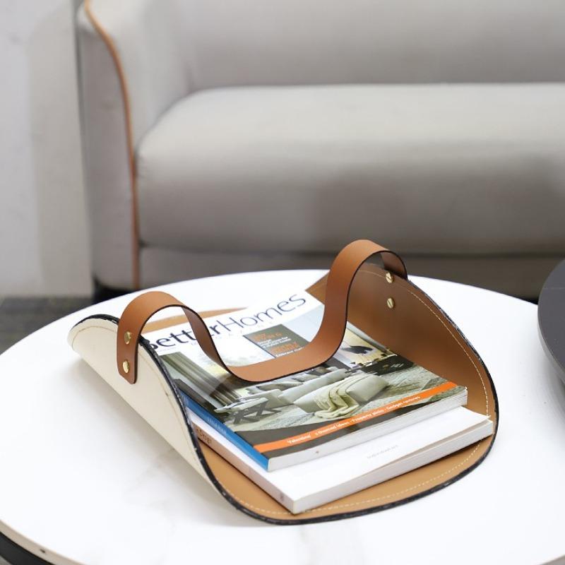 Luxury Portable Tray Desktop Simple Decoration Tray Modern Entrance Hall Key Storage Plate Living Room TV Cabinet Storage Plates