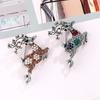 Women Lady Creative Cartoon Sika Deer Brooch Clothing Accessories Christmas Xmas Gift