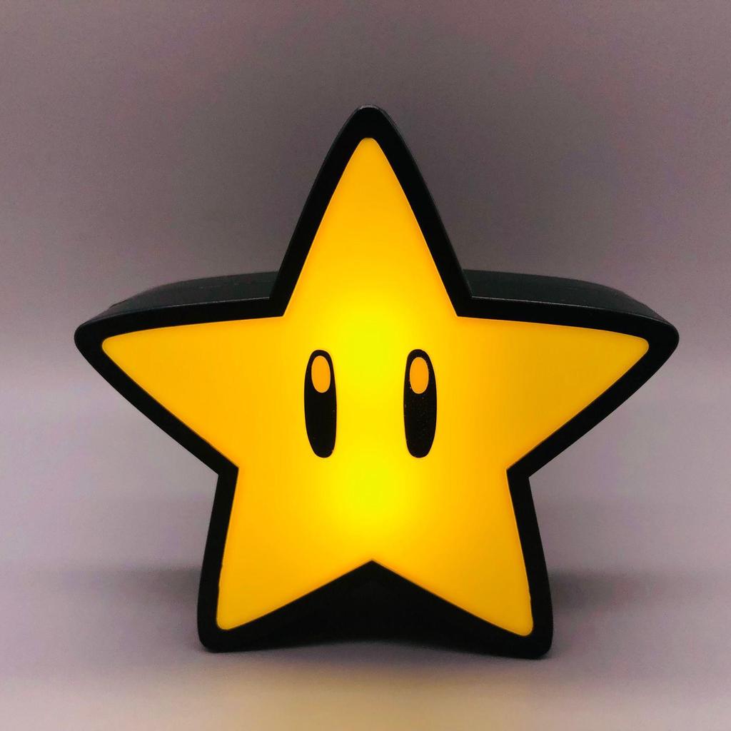 Retro LED Mario Star Projection Night Light - Creative Gift & Decor