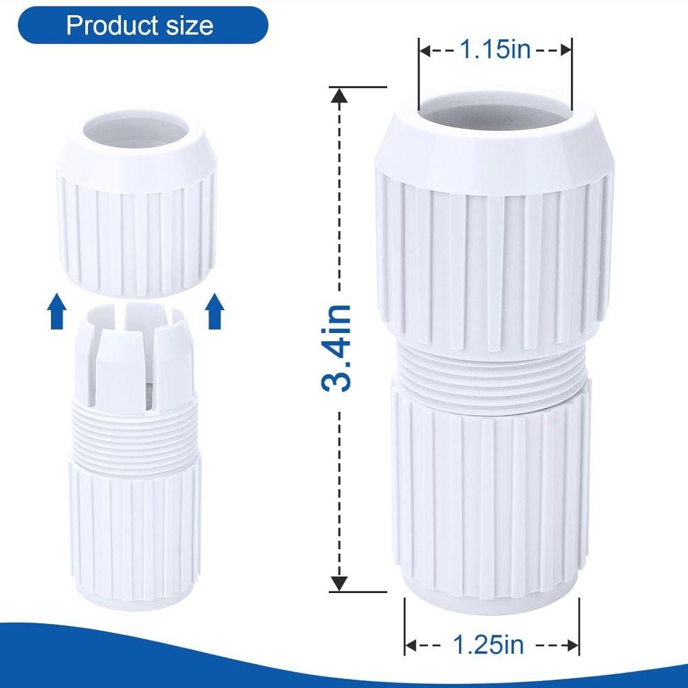 White Pool Pole Replacement Cam Lock Pool Rod Accessories Connector Joint Pool Pole Connector