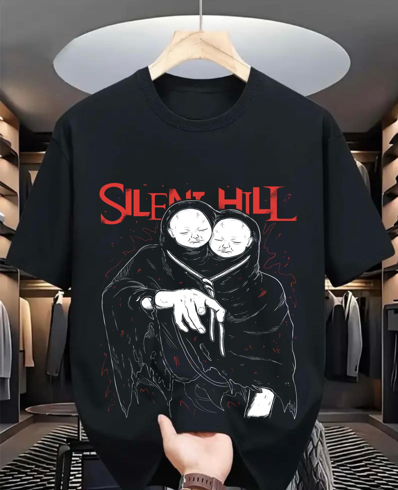 Футболка Twins Silent Hill Team Silent Ремейк Пирамидоголовый Джеймс Мария Подарочная футболка XXXL