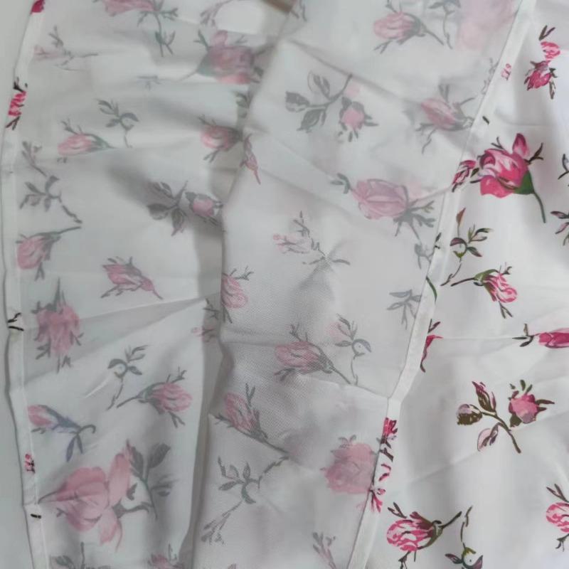 Spring Women's Temperament Sweet Printing V-neck Lace Short Dresses