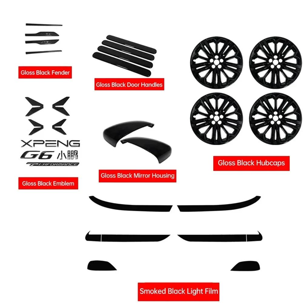 For Xpeng G6 Car Black Badge Xiaopeng G6 2026 2026 2026 2026 Black Front Rear Badge Blackened Modification Accessories