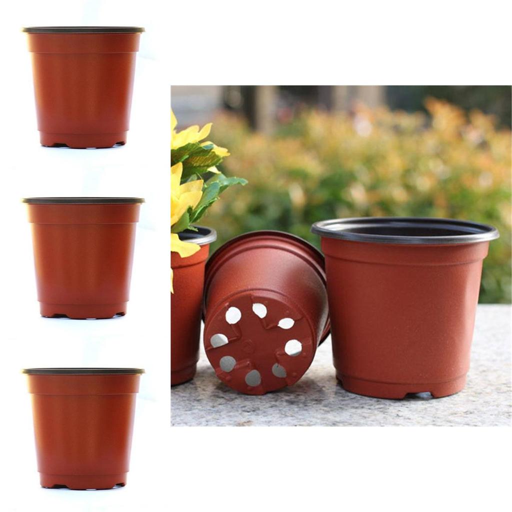 10/50/100 pièces Pots de fleurs en plastique pour semis avec caractéristiques de drainage équilibré**