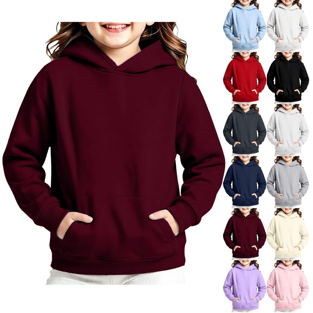 Jongens Meisjes Hoodie Pullover, Kleur Losse Jas Top voor Casual Sportkleding