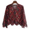 Bead Sequins Detailed Shawl Scarf for Special Occasion Unique Sequined Accessory for Trendy Outfits