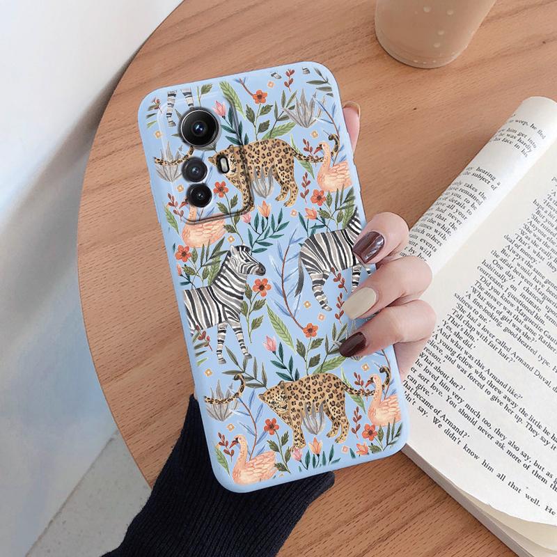 Cover For Redmi Note 12S Phone Case Fashion Vintage Leopard Painted Shell Soft Silicone Funda For Redmi Note12S Capa 6.43" Bags