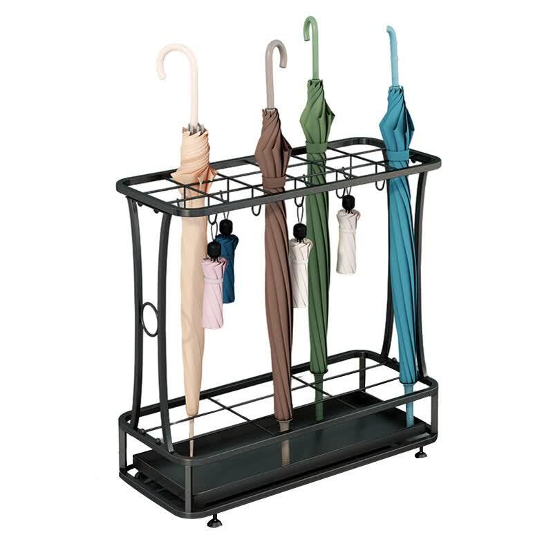 Commercial & Home Entryway Umbrella Stand with Hooks