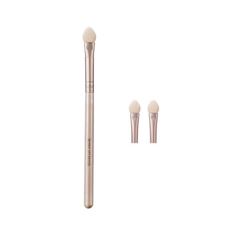GECOMO Portable Sponge Eyeshadow Brush with Replacement Heads - Soft Eye Blending & Under-eye Makeup Tool