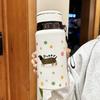 Luxury Style Thermos Cup Girls New Stylish Students Stainless Tea Portable Covered Water Cup Durable Durable Useful