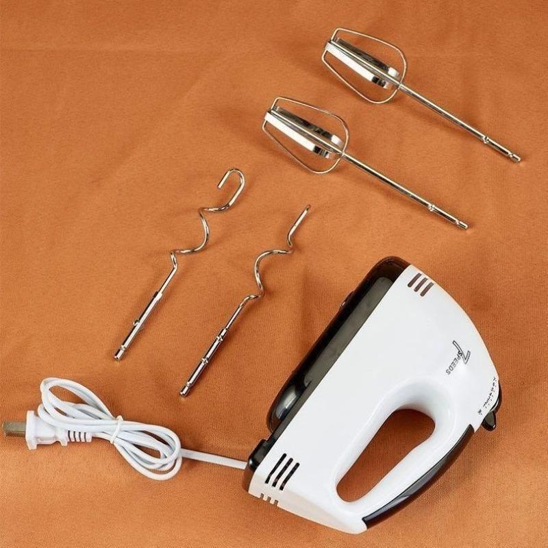 saengQ Handheld electric egg beater, household automatic mixer, egg white and cream beater, mini 7-speed white