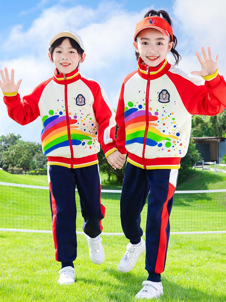 2025 Neuer Stil Buntes Akademisches Kinder Sommer Sportuniform Set
