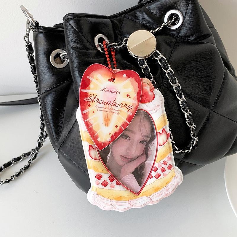 Portafoto Kpop Portachiavi da Appendere per Borsa Portacarte INS Custodie Protettive per Foto Raccoglitore per Fotocard di Idol
