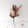 Wabi-Sabi Retro Floral Arrangement with Eucalyptus & Reed Grass for Home Decor & Photography