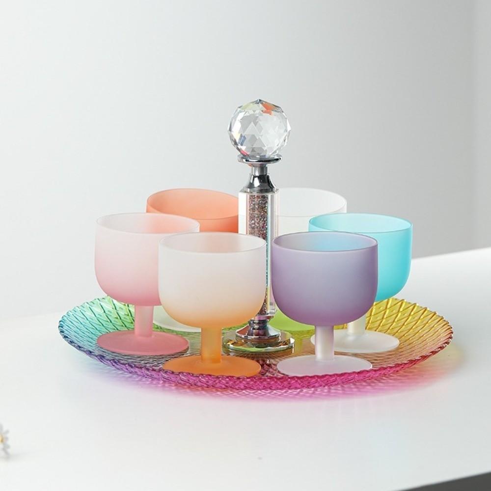 Drinking Gradient Color Goblet Clear High Feet Wine Glass Elegant Champagne Flutes Gift