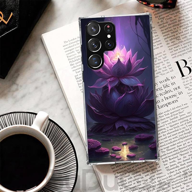 Buddhist Fire Lotus Cover For Samsung Galaxy S23 S22 S24 S25 Ultra S21 Plus S20 FE Phone Case S25Edge S10 + Print Coque Galaxy A