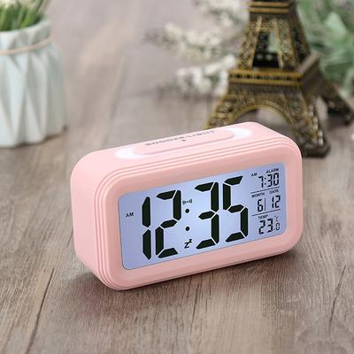 LED Digital Alarm Clock Electronic Clock Smart Mute Luminous Backlight Display Temperature Calendar Snooze Function Student  Clock
