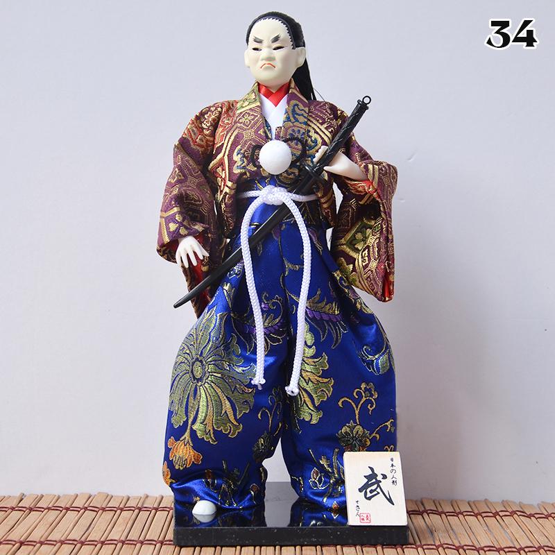 Japanese Samurai Ninja Figurines Dolls With Kimono Traditional Ninja Ornaments Home Decor Collection Arts Craft Gifts