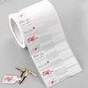 1 Roll Elegant White Self-Adhesive Jewelry Price Tags with "THANK YOU" Message - Glossy Finish, Perfect for DIY Crafts & Handmade Accessories Display