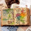 Vintage Leren Dagboek - Sluiting met Slot, Boek der Schaduwen, Grimoire Dagboek, Reis Schrijfdagboek. ( pakket van 2 )