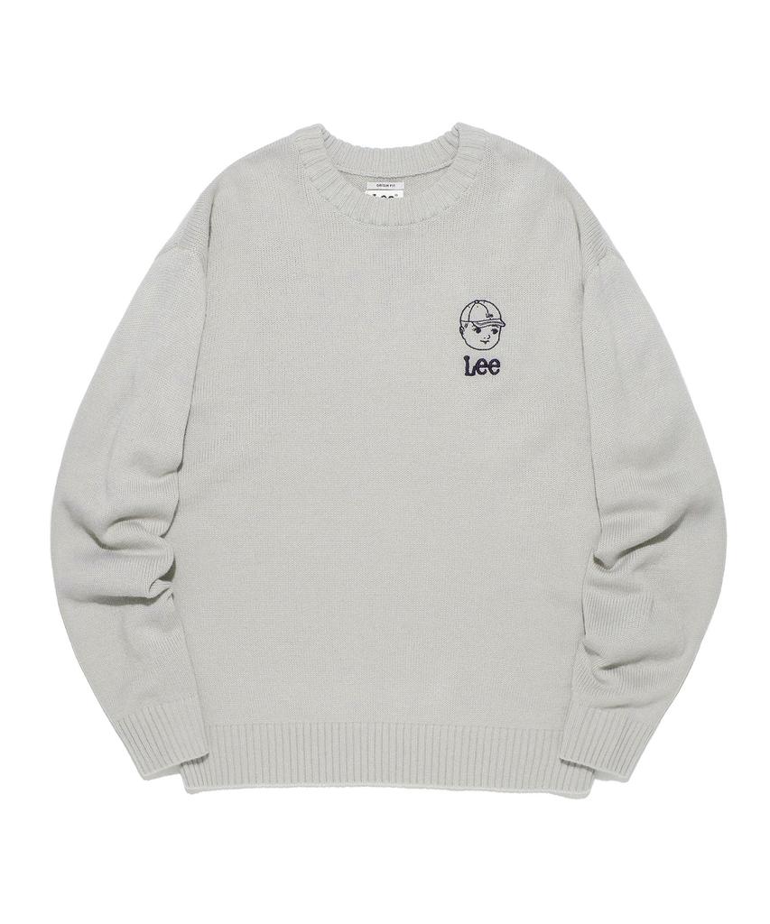 LEE Round Neck Buddy Lee Knit Light Gray