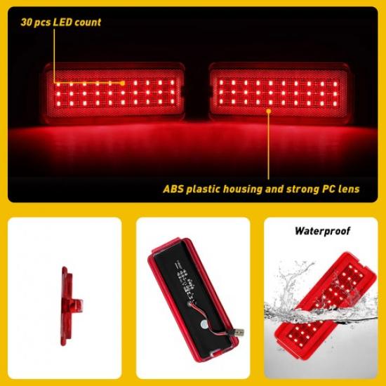 4X Interior Door Panel Courtesy LED Lights For 1999-2007 Ford F-250 F-350 SD EOA